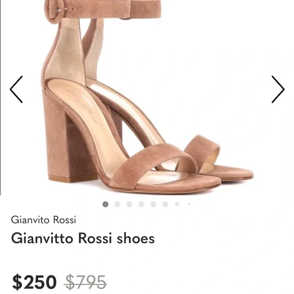 New without tags Gianvito Rossi Brown Block Heel Sandals